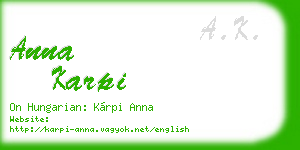 anna karpi business card
